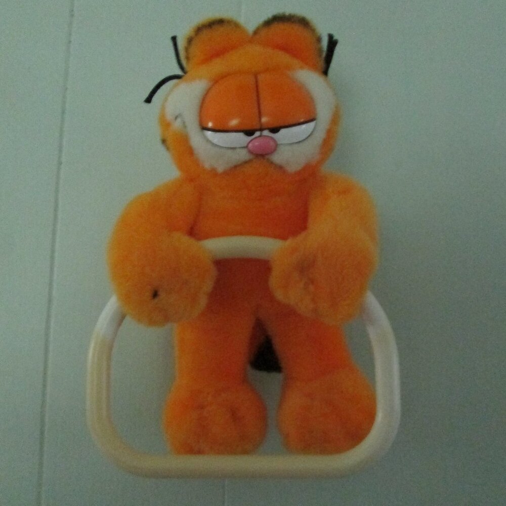 Very Rare Garfield Plush Towel Holder